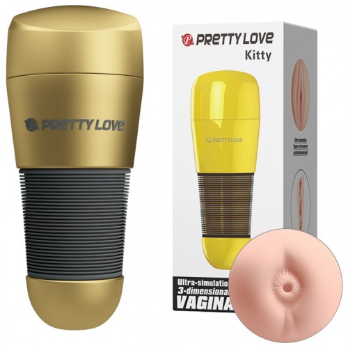 Мастурбатор-попка в золотой колбе Pretty Love Kitty Мастурбатор-попка в золотой колбе Pretty Love Kitty