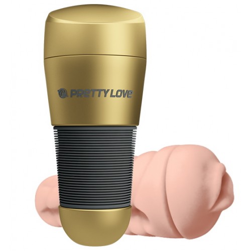 Мастурбатор-ротик в золотой колбе Pretty Love Kitty Мастурбатор-ротик в золотой колбе Pretty Love Kitty