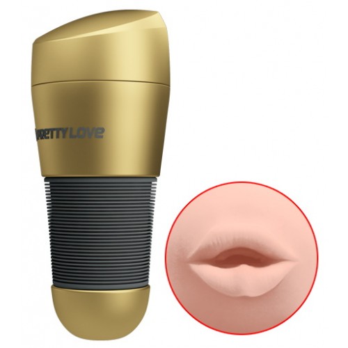 Мастурбатор-ротик в золотой колбе Pretty Love Kitty Мастурбатор-ротик в золотой колбе Pretty Love Kitty