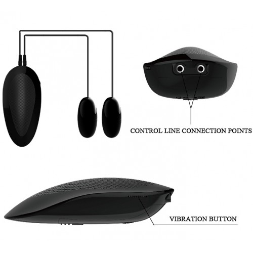 Мастурбатор Crazy Bull с двумя отверстиями и двойным виброяйцом Мастурбатор Crazy Bull с двумя отверстиями и двойным виброяйцом