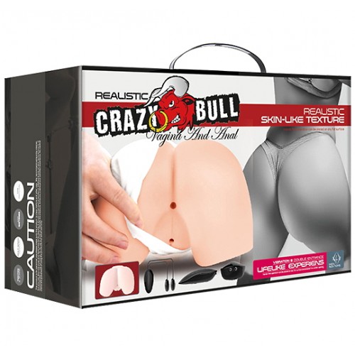 Мастурбатор Crazy Bull с двумя отверстиями и двойным виброяйцом Мастурбатор Crazy Bull с двумя отверстиями и двойным виброяйцом