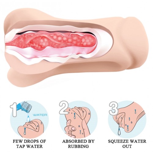 Мастурбатор-вагина с эффектом выделения смазки Мастурбатор-вагина с эффектом выделения смазки