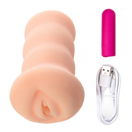 Реалистичный мастурбатор с перезаряжаемой вибропулей Kokos Three Sisters Virgin Реалистичный мастурбатор с перезаряжаемой вибропулей Kokos Three Sisters Virgin