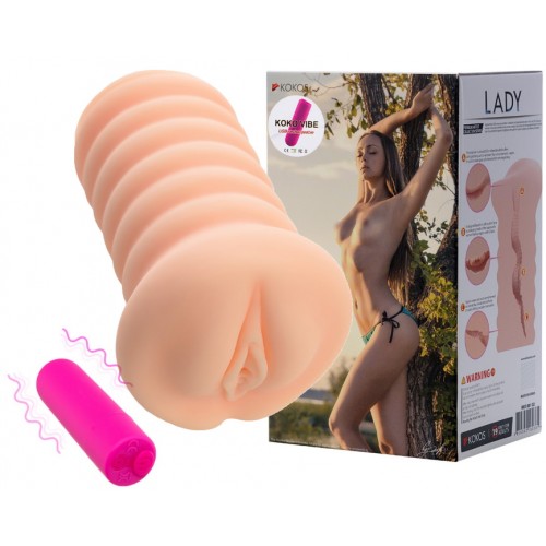 Реалистичный мастурбатор с перезаряжаемой вибропулей Kokos Three Sisters Lady Реалистичный мастурбатор с перезаряжаемой вибропулей Kokos Three Sisters Lady