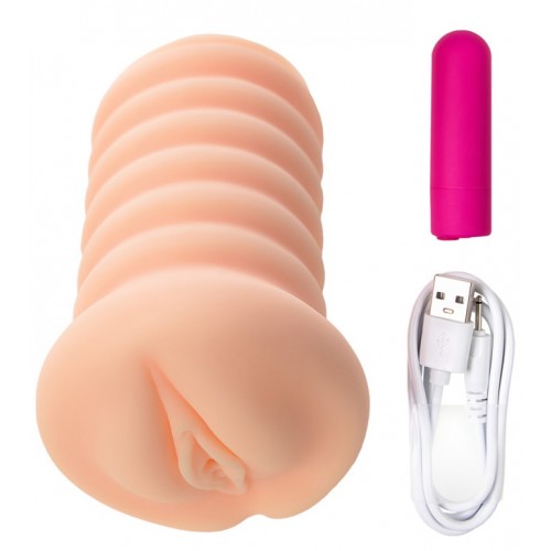 Реалистичный мастурбатор с перезаряжаемой вибропулей Kokos Three Sisters Lady Реалистичный мастурбатор с перезаряжаемой вибропулей Kokos Three Sisters Lady