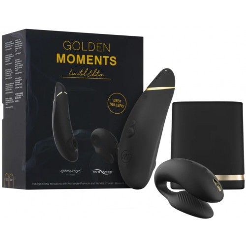 Набор стимуляторов для пар Golden Moments 2 Womanizer Premium 2 + We-Vibe Chorus Набор стимуляторов для пар Golden Moments 2 Womanizer Premium 2 + We-Vibe Chorus
