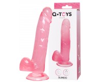 Реалистичный розовый фаллоимитатор на присоске A-Toys by Toyfa 20 см