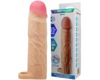 Удлиняющая насадка с креплением под мошонку Pretty Love Gerd телесная + 7,6 см