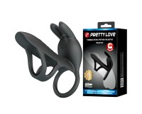 Вибронасадка на пенис с двойным эрекционным кольцом Pretty Love Vibrating Penis Sleeve Matty