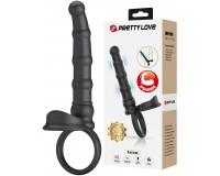 Вибронасадка для двойного проникновения с петлей на мошонку Pretty Love Tatum