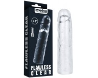 Прозрачная насадка на пенис Flawless Clear Penis Sleeve + 5 см