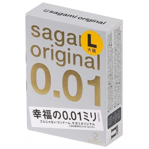 Полиуретановые презервативы Sagami Original 0,01 L-size 2 шт Полиуретановые презервативы Sagami Original 0,01 L-size 2 шт