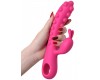Розовый вибратор с клиторальным стимулятором Kokos Smon
