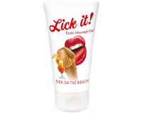 Съедобный массажный гель с ароматом коктейля Sex On The Beach Lick It Erotic Massage Gel 50 мл
