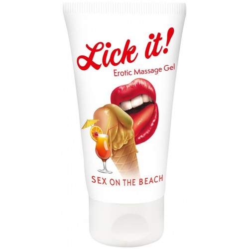 Съедобный массажный гель с ароматом коктейля Sex On The Beach Lick It Erotic Massage Gel 50 мл Съедобный массажный гель с ароматом коктейля Sex On The Beach Lick It Erotic Massage Gel 50 мл