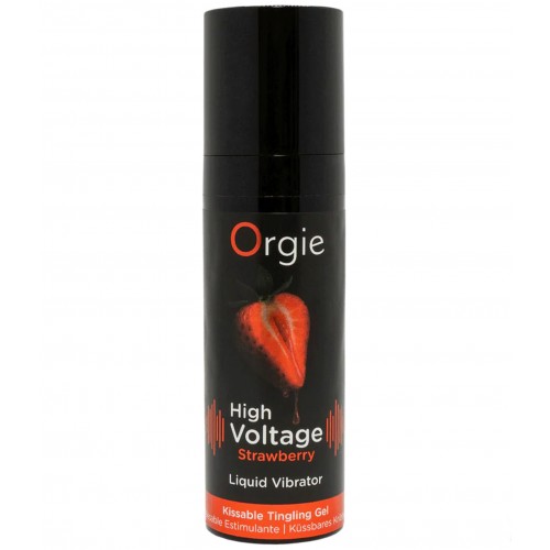 Съедобный интимный гель с возбуждающим эффектом вибрации Orgie High Voltage Strawberry 15 мл Съедобный интимный гель с возбуждающим эффектом вибрации Orgie High Voltage Strawberry 15 мл