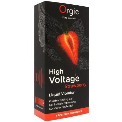 Съедобный интимный гель с возбуждающим эффектом вибрации Orgie High Voltage Strawberry 15 мл Съедобный интимный гель с возбуждающим эффектом вибрации Orgie High Voltage Strawberry 15 мл