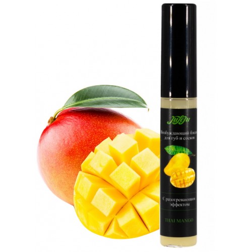 Возбуждающий блеск для губ и сосков с разогревающим эффектом Juleju Thai Mango 10 мл Возбуждающий блеск для губ и сосков с разогревающим эффектом Juleju Thai Mango 10 мл