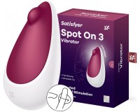 Клиторальный вибромассажер с толчковым стимулятором Satisfyer Spot On 3 красный