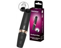 Вакуумно-волновой мини-стимулятор клитора с вибрацией помада Satisfyer Perfect Kiss