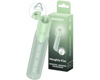 Вакуумно-волновой мини-стимулятор клитора с вибрацией помада Satisfyer Naughty Kiss