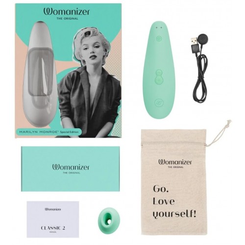 Бесконтактный стимулятор клитора Womanizer Marilyn Monroe Mint Бесконтактный стимулятор клитора Womanizer Marilyn Monroe Mint