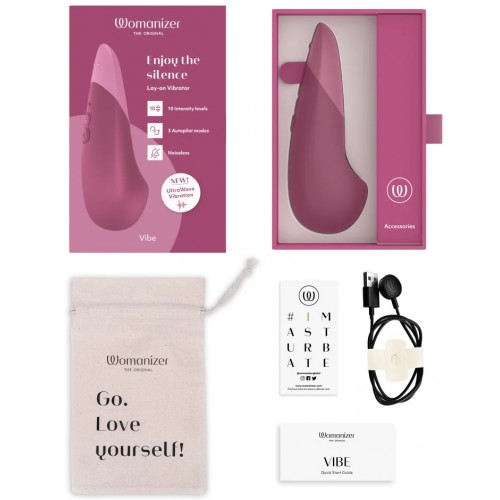 Клиторальный вибратор Womanizer Vibe темно-розовый Клиторальный вибратор Womanizer Vibe темно-розовый