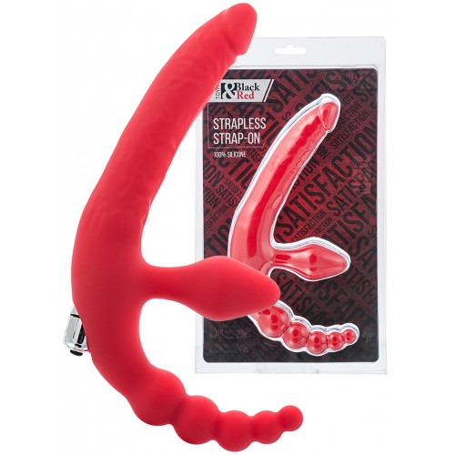Безремневой вибрострапон Black and Red by Toyfa с анальным стимулятором красный Безремневой вибрострапон Black and Red by Toyfa с анальным стимулятором красный
