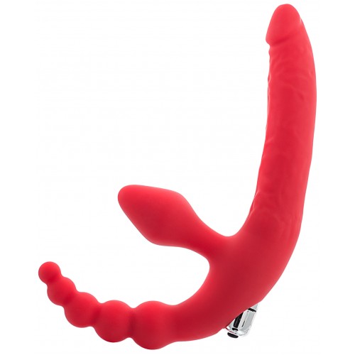 Безремневой вибрострапон Black and Red by Toyfa с анальным стимулятором красный Безремневой вибрострапон Black and Red by Toyfa с анальным стимулятором красный