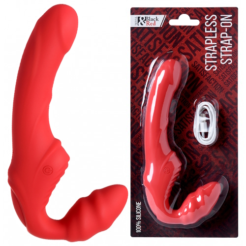 Безремневой страпон с вибрацией Black and Red by Toyfa 35 см красный Безремневой страпон с вибрацией Black and Red by Toyfa 35 см красный