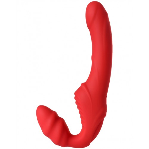 Безремневой страпон с вибрацией Black and Red by Toyfa 35 см красный Безремневой страпон с вибрацией Black and Red by Toyfa 35 см красный