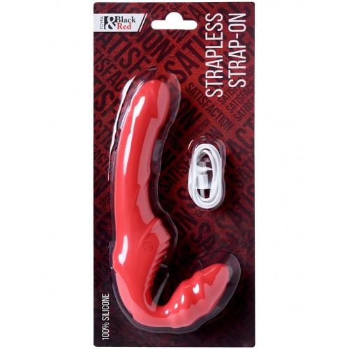 Безремневой страпон с вибрацией Black and Red by Toyfa 35 см красный Безремневой страпон с вибрацией Black and Red by Toyfa 35 см красный