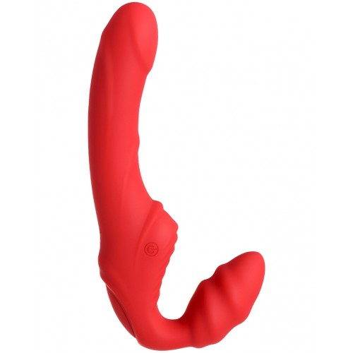 Безремневой страпон с вибрацией Black and Red by Toyfa 35 см красный Безремневой страпон с вибрацией Black and Red by Toyfa 35 см красный