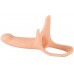 Реалистичный фаллопротез на ремнях Strap-On + 5 см к длине