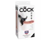 Страпон на виниловых трусиках King Cock Strap-on Harness w/ 7 in Cock