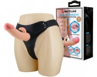 Фаллопротез с клиторальным стимулятором на трусиках Pretty Love Harness Briefs Mavis 19 см
