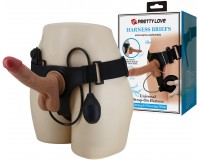 Вибрострапон на трусиках Pretty Love Harness Briefs Oher с имитацией семяизвержения 20 см