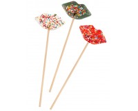 Набор карамельных леденцов Губки с конфетти 3 шт