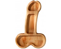Деревянное блюдо для подачи в виде пениса Adelica 25 см