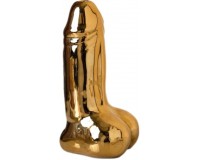 Золотая керамическая настольная ваза Достоинство 21 см