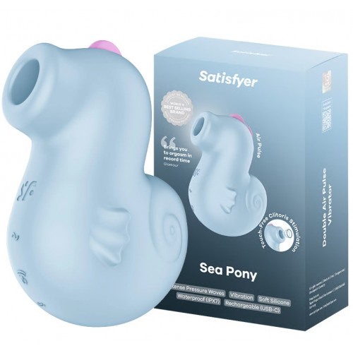 Вакуумно-волновой стимулятор клитора с вибрацией Satisfyer Sea Pony Вакуумно-волновой стимулятор клитора с вибрацией Satisfyer Sea Pony