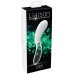 Двусторонний стеклянный вибратор Liaison Curve Led 21 см