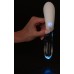 Двусторонний стеклянный вибратор Liaison Curve Led 21 см