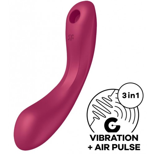 Вакуумный стимулятор клитора с вибрирующей ручкой Satisfyer Curvy Trinity 1 розовый Вакуумный стимулятор клитора с вибрирующей ручкой Satisfyer Curvy Trinity 1 розовый
