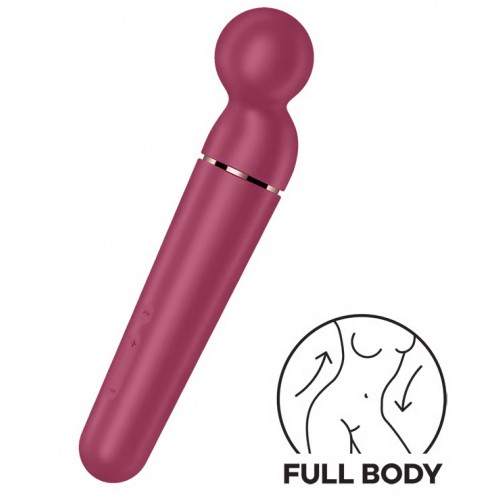 Перезаряжаемый вибромассажер с плавающей головкой Satisfyer Planet Wand-er Rose Перезаряжаемый вибромассажер с плавающей головкой Satisfyer Planet Wand-er Rose