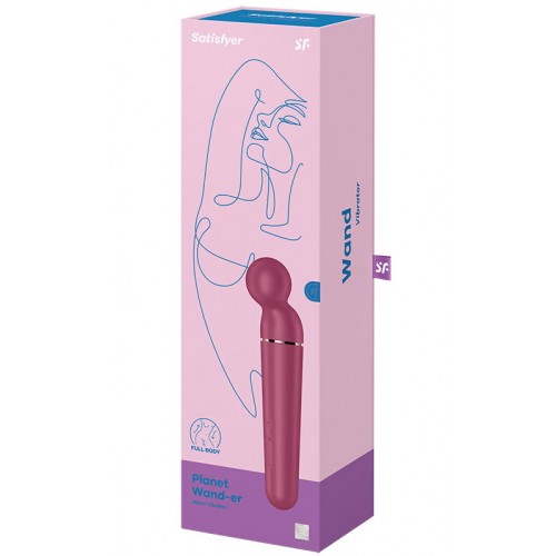 Перезаряжаемый вибромассажер с плавающей головкой Satisfyer Planet Wand-er Rose Перезаряжаемый вибромассажер с плавающей головкой Satisfyer Planet Wand-er Rose