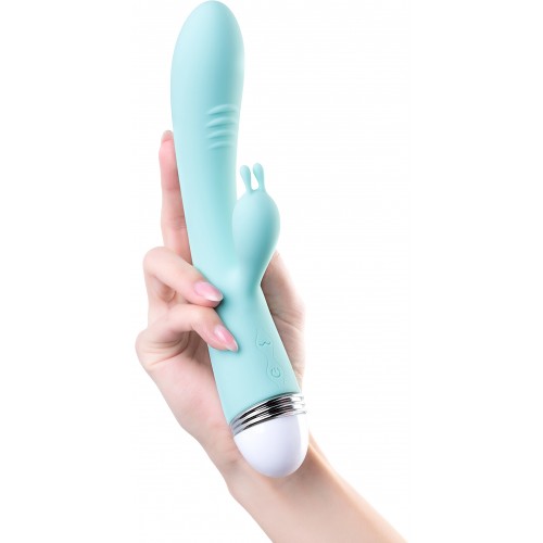 Вибратор с клиторальным стимулятором Flovetta Iris голубой Вибратор с клиторальным стимулятором Flovetta Iris голубой