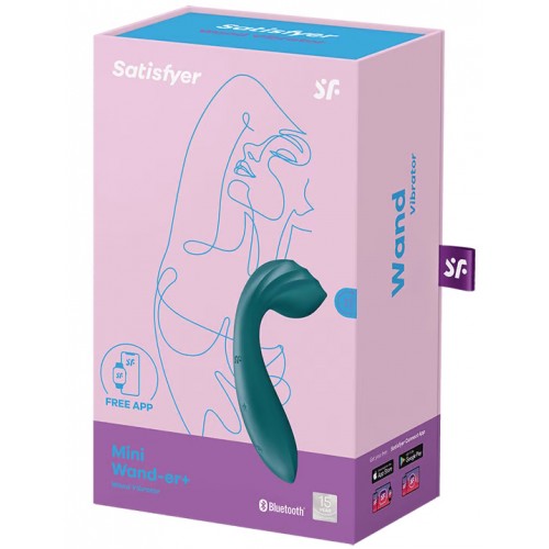 Перезаряжаемый смарт-массажер Satisfyer Mini Wand-er+ бирюзовый Перезаряжаемый смарт-массажер Satisfyer Mini Wand-er+ бирюзовый