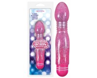 Гнущийся вибратор с блестками Starlight Gems Minis Lyra розовый