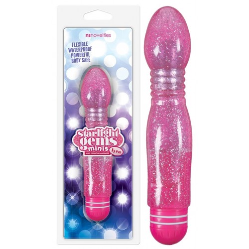 Гнущийся вибратор с блестками Starlight Gems Minis Lyra розовый Гнущийся вибратор с блестками Starlight Gems Minis Lyra розовый